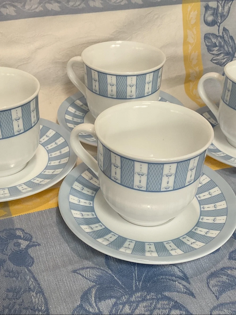 5 Martha Stewart cup and saucer sets. Vintage 2005